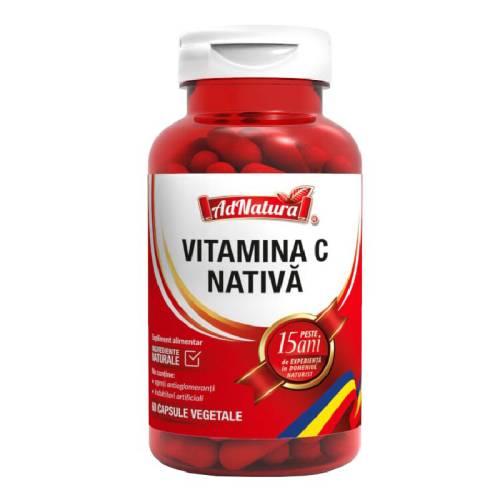 Vitamina C Nativa, 60 capsule, AdNatura