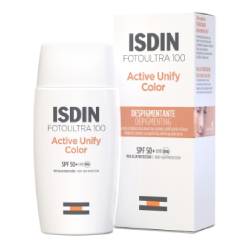 Fluid colorat cu protectie solara SPF 50, Fotoultra Active Unify Color 100+ Fusion, 50 ml, Isdin