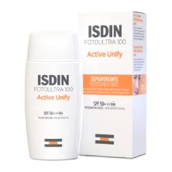 Fluid fata cu protectie solara SPF 50+, Fotoultra Active Unify 100+ Fusion Fluid, 50ml, Isdin
