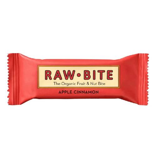 Baton fara gluten, apple cinnamon, 50 g, Raw Bite