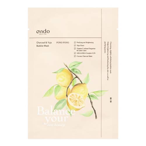 Masca bubble cu Carbune si Extract de Yuja, 25ml, Ondo Beauty 36.5