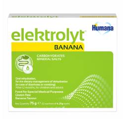 Elektrolyt cu Banane, 12 plicuri, Humana
