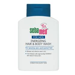 Gel de dus energizant corp si par pentru barbati, Sensitive Skin, 200 ml, Sebamed