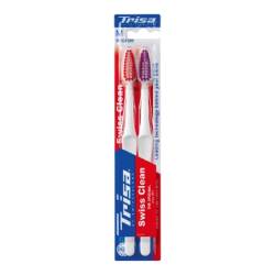 Periute de dinti Medium Swiss Clean, 2 bucati, Trisa