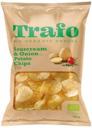 Chipsuri din cartofi cu ceapa si smantana, eco-bio, 125g Trafo