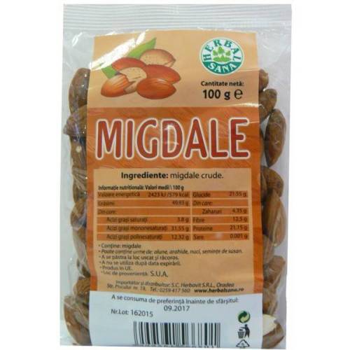 Migdale Crude, 100 g, HERBAVIT