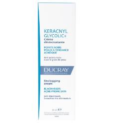 Ducray Keracnyl Glycolic+ crema anti-acnee 30 ml